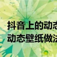 抖音上的动态壁纸怎么做手机壁纸（抖音手机动态壁纸做法）