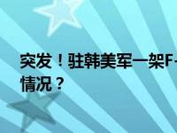 突发！驻韩美军一架F-16战斗机坠毁，细节披露 这是什么情况？