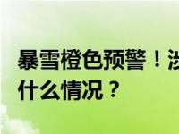 暴雪橙色预警！涉9省份，局地特大暴雪 这是什么情况？