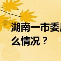 湖南一市委原副秘书长，被“双开” 这是什么情况？