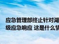 应急管理部终止针对湖北、湖南两省的低温雨雪冰冻灾害四级应急响应 这是什么情况？