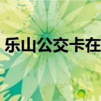 乐山公交卡在哪里充值（公交卡在哪里充值）