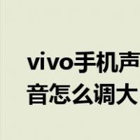 vivo手机声音调大还是很小声（vivo手机声音怎么调大）