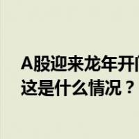 A股迎来龙年开门红：AI概念股涨停潮，沪指站上2900点 这是什么情况？