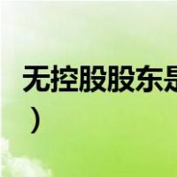 无控股股东是什么意思（控股股东是什么意思）