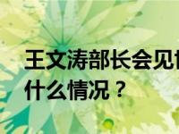 王文涛部长会见世贸组织总干事伊维拉 这是什么情况？