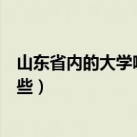 山东省内的大学哪些体育学院比较好（山东省内的大学有哪些）