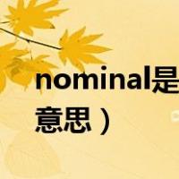 nominal是什么意思英语（nominal是什么意思）