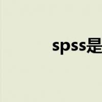 spss是什么意思（spss是什么）