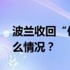 波兰收回“俄无人机侵犯领空”说法 这是什么情况？