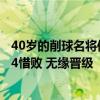 40岁的削球名将侯英超对阵同样出自北京队的队友闫安 3比4惜败 无缘晋级